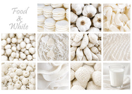 Photo: Food & white postcard