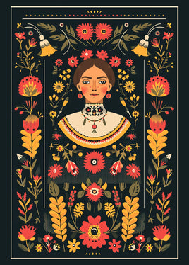 Postcard - Floral Art (DL36)