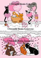 Drawings Titina and Friends: Hearts Rain Valentine's Day _ part 1