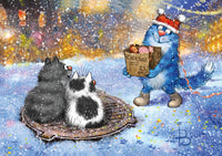 Drawings: 50. Blue Cats - Fairytale