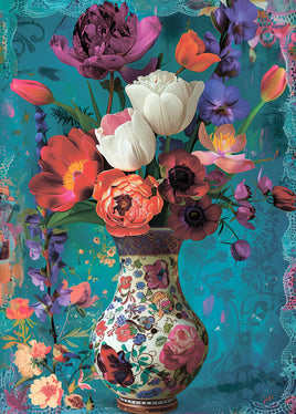 Postcard - Tulips in a vase (DL68)