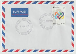 C6 Special Cover Malta Europa stamp 2023