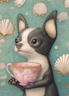 Postcard - Dog's Tea Time (DL62)