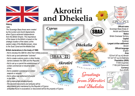Asia | Europe | (R009) Akrotiri and Dhekelia MOTW - top quality approved by www.postcardsmarket.com specialists