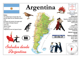South America | Argentina MOTW (country No. 32) - top quality approved by www.postcardsmarket.com specialists