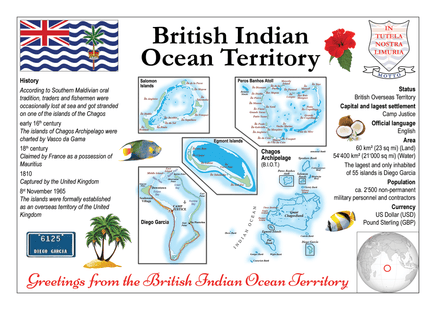 Asia | British Indian Ocean Territory MOTW - top quality approved by www.postcardsmarket.com specialists