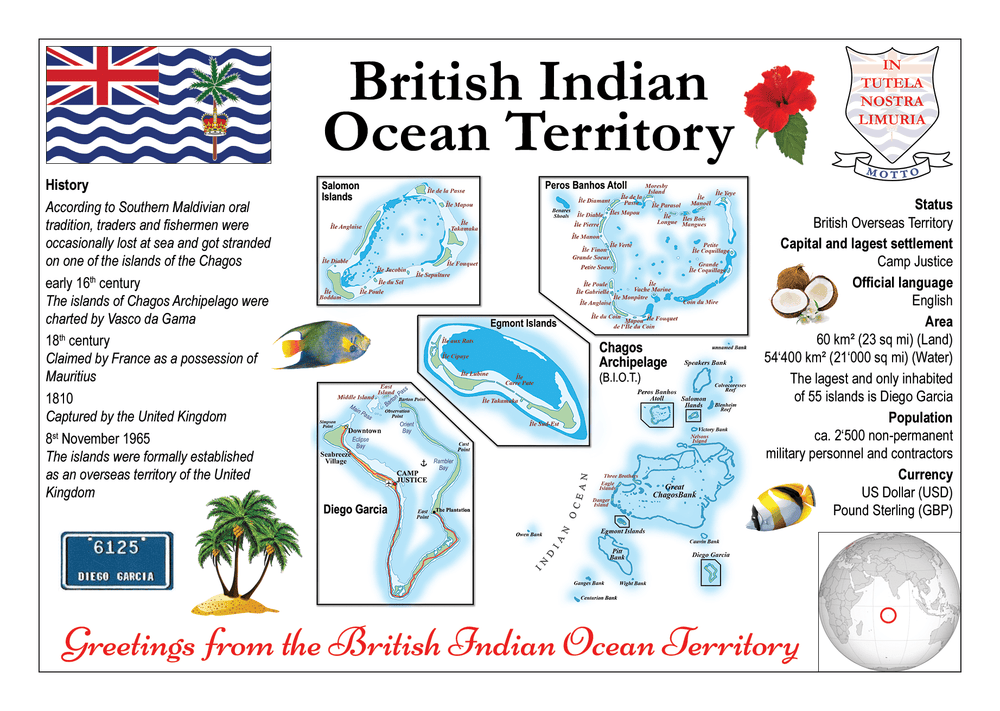 Asia | British Indian Ocean Territory MOTW - top quality approved by www.postcardsmarket.com specialists