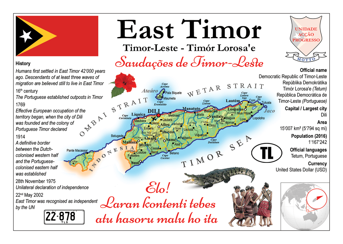Asia | East Timor MOTW - Timor - Leste Maps of the World Series ...