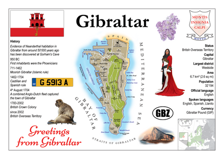 Europe | Gibraltar MOTW - top quality approved by www.postcardsmarket.com specialists