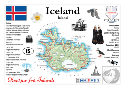 Europe | Iceland MOTW - top quality approved by www.postcardsmarket.com specialists