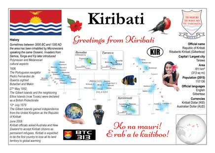 Oceania | Kiribati MOTW - top quality approved by www.postcardsmarket.com specialists