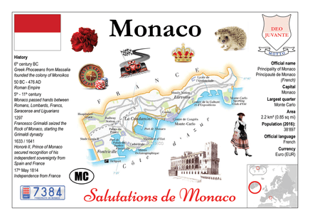Europe | Monaco MOTW - top quality approved by www.postcardsmarket.com specialists