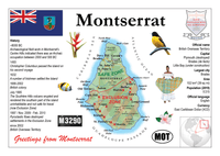 North America | Montserrat MOTW - top quality approved by www.postcardsmarket.com specialists