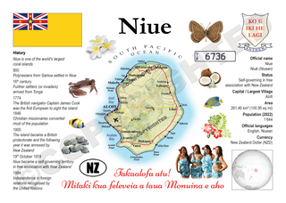 Oceania | Niue MOTW Maps of the World Postcard series