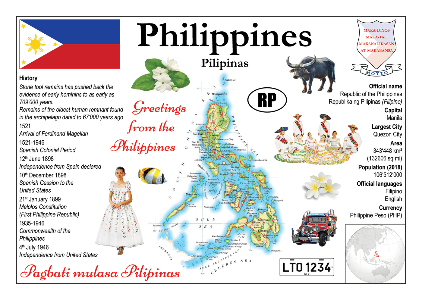Maps of the world MOTW| Postcards Market
