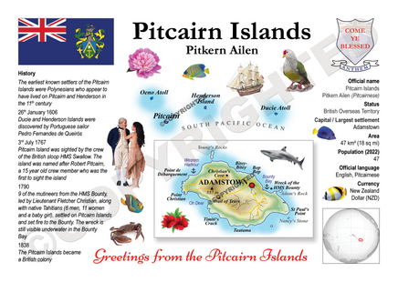 Oceania | Pitcairn Islands MOTW - top quality approved by www.postcardsmarket.com specialists