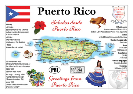 North America | Puerto Rico MOTW - top quality approved by www.postcardsmarket.com specialists