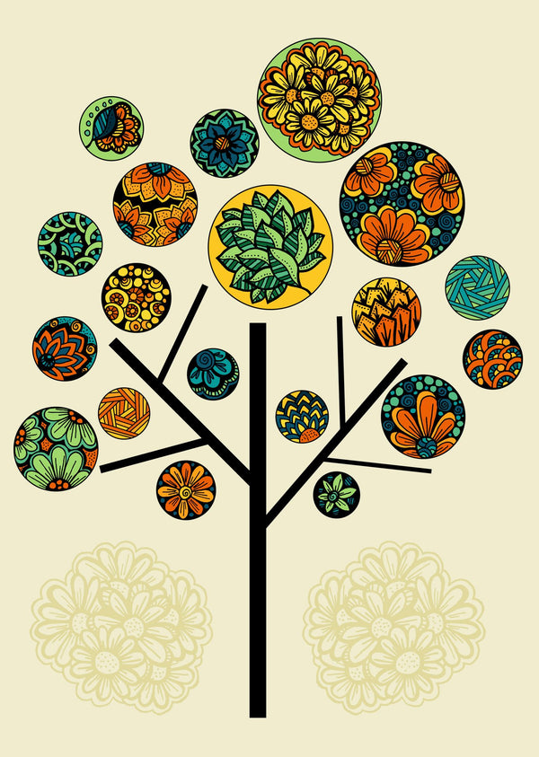 D011 Colours: 011 Round Tree| Postcards Market