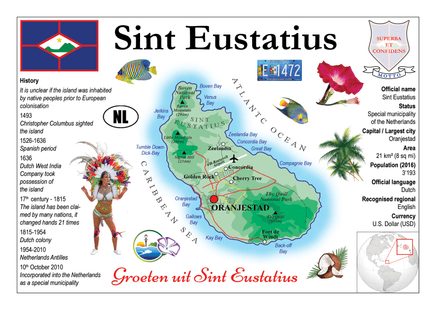 North America | Sint Eustatius MOTW - top quality approved by www.postcardsmarket.com specialists