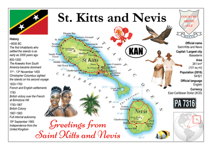 North America | SAINT KITTS AND NEVIS - MOTW - top quality approved by www.postcardsmarket.com specialists