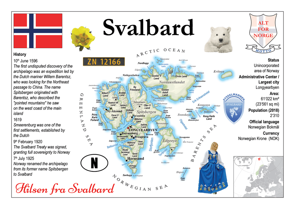 Europe | Svalbard MOTW - top quality approved by www.postcardsmarket.com specialists