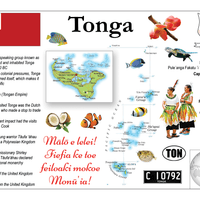 Oceania | Tonga MOTW - top quality approved by www.postcardsmarket.com specialists