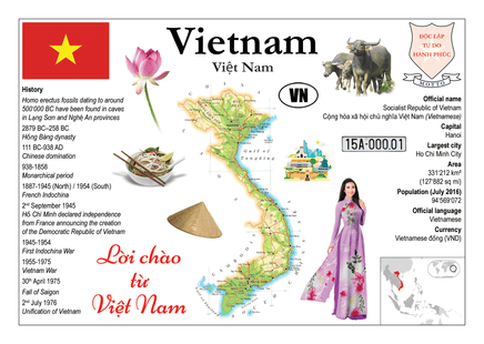 Asia | Vietnam MOTW - top quality approved by www.postcardsmarket.com specialists