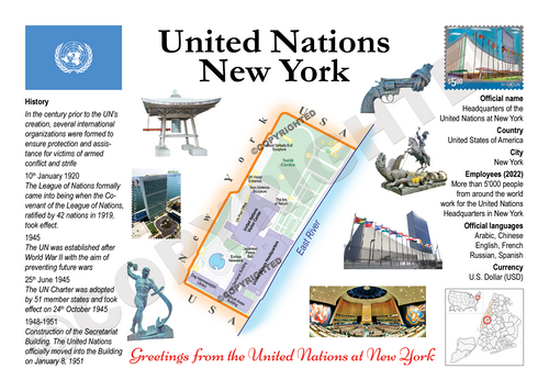 United Nations - New York MOTW - top quality approved by www.postcardsmarket.com specialists