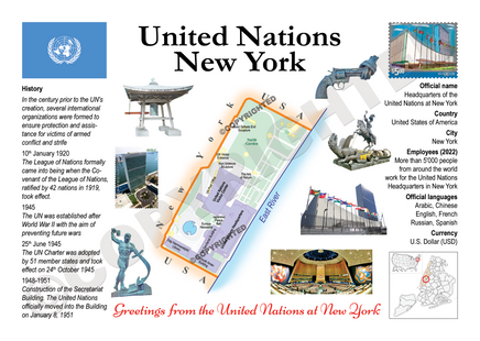 United Nations - New York MOTW - top quality approved by www.postcardsmarket.com specialists