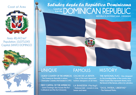 North America | DOMINICAN REPUBLIC - FW (country No. 84) - top quality approved by www.postcardsmarket.com specialists