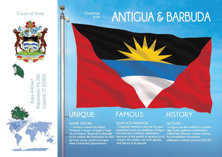 North America | ANTIGUA AND BARBUDA - FW (country No. 184) - top quality approved by www.postcardsmarket.com specialists