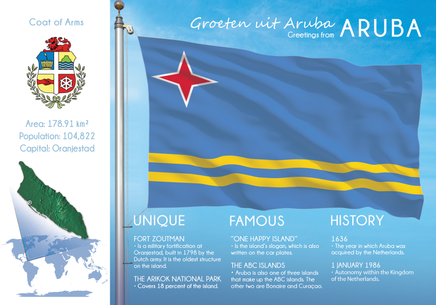 South America | ARUBA - FW - top quality approved by www.postcardsmarket.com specialists