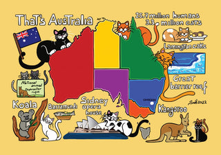 Drawings: 5 x Titina and Friends - Australia (bundle of 5 cards) - top quality approved by www.postcardsmarket.com specialists