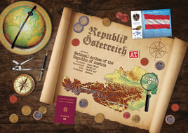 Austria Map Postcard World Explorer PWE - top quality approved by www.postcardsmarket.com specialists