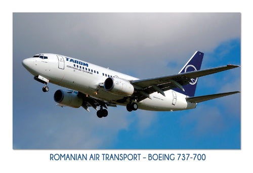 Photo: Boeing 737-700 Romanian Air Transport (bundle of 5 postcards) - top quality approved by www.postcardsmarket.com specialists
