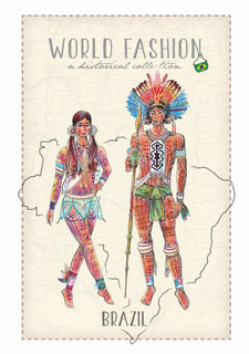 World Fashion Historical Collection - Brazil (bundle x 5 pieces) - top quality approved by Postcards Market specialists