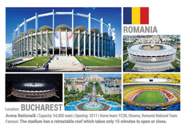 Photo: 5 x European Football Stadiums - Bucharest - top quality approved by www.postcardsmarket.com specialists