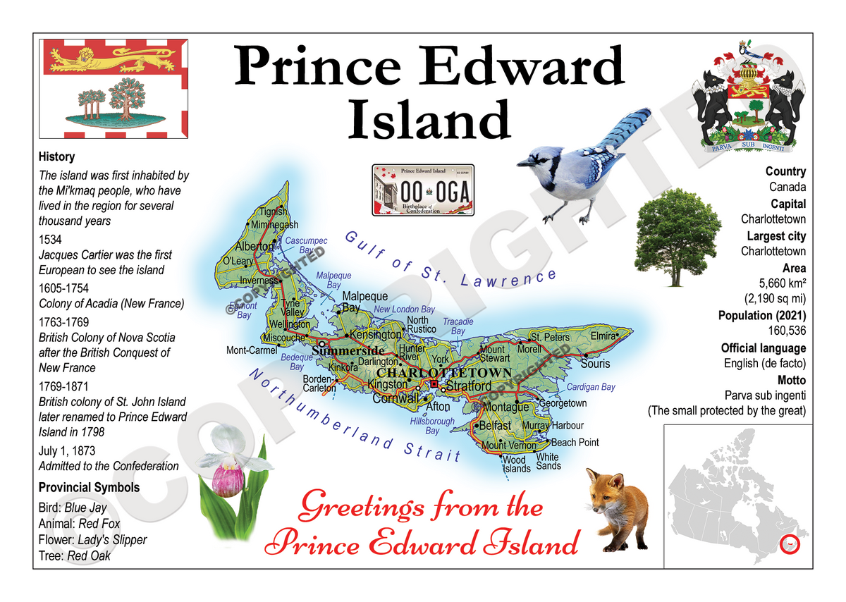 North America | CANADA Provinces - Prince Edward Island MOTW CA008| Postcards Market