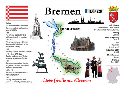 Europe | Germany States - Bremen MOTW - top quality approved by www.postcardsmarket.com specialists