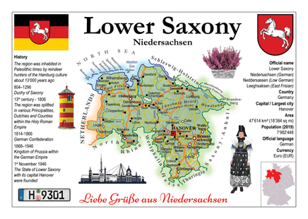 Europe | Germany States - Lower Saxony _ Niedersachsen MOTW - top quality approved by www.postcardsmarket.com specialists