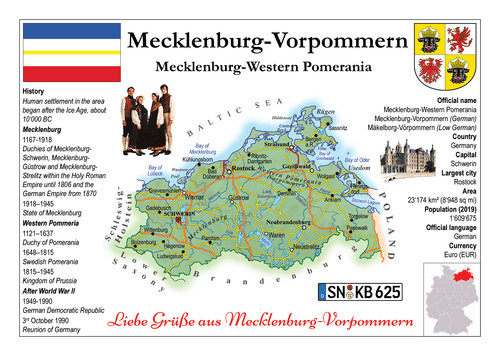 Europe | Germany States - Mecklenburg-Western Pomerania _ Mecklenburg-Vorpommern MOTW - top quality approved by www.postcardsmarket.com specialists