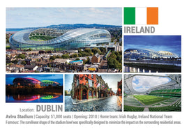 Photo: 5 x European Football Stadiums - Dublin - top quality approved by www.postcardsmarket.com specialists