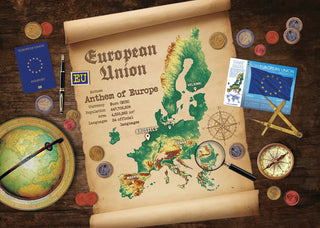 European Union Map Postcard World Explorer PWE - top quality approved by www.postcardsmarket.com specialists