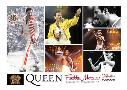 Photo: 5 x Freddie Mercury Celebration Postcard (bundle of 5 cards) - top quality approved by www.postcardsmarket.com specialists