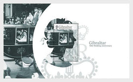 * Stamps | Gibraltar 2017 HM Queen Elizabeth's 70th Wedding Anniversary - Gibraltar Miniature Sheet - top quality approved by www.postcardsmarket.com specialists