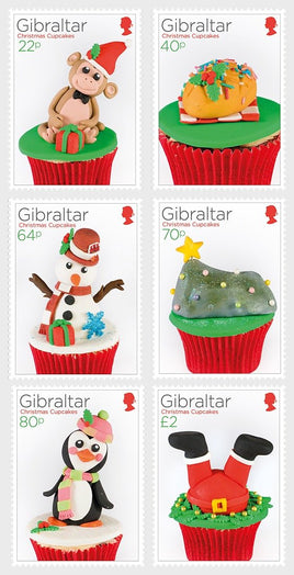 * Stamps | Gibraltar 2017 Christmas - Cupcakes - Gibraltar stamps - top quality approved by www.postcardsmarket.com specialists