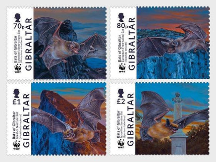 * Stamps | Gibraltar 2017 WWF Bats of Gibraltar - top quality approved by www.postcardsmarket.com specialists