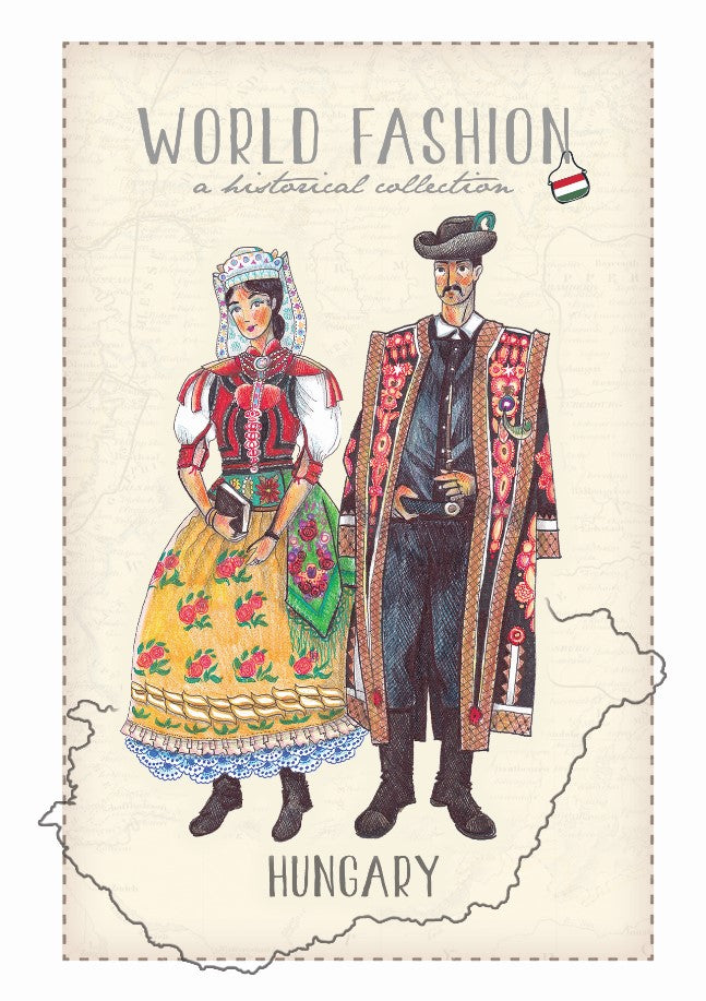 World Fashion Historical Collection - Hungary (bundle x 5 pieces) - top quality approved by Postcards Market specialists