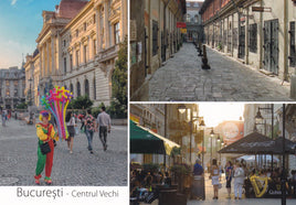 Market Corner: Bundle of 3 x LAD Romania - Bucharest - The Historic Center - top quality approved by www.postcardsmarket.com specialists