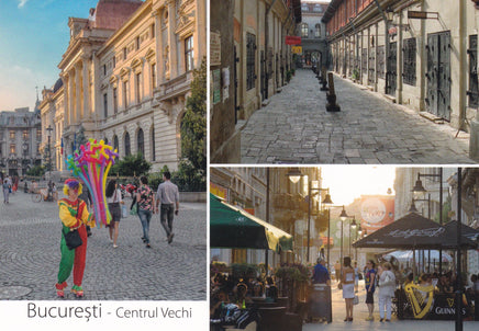 Market Corner: Bundle of 3 x LAD Romania - Bucharest - The Historic Center - top quality approved by www.postcardsmarket.com specialists